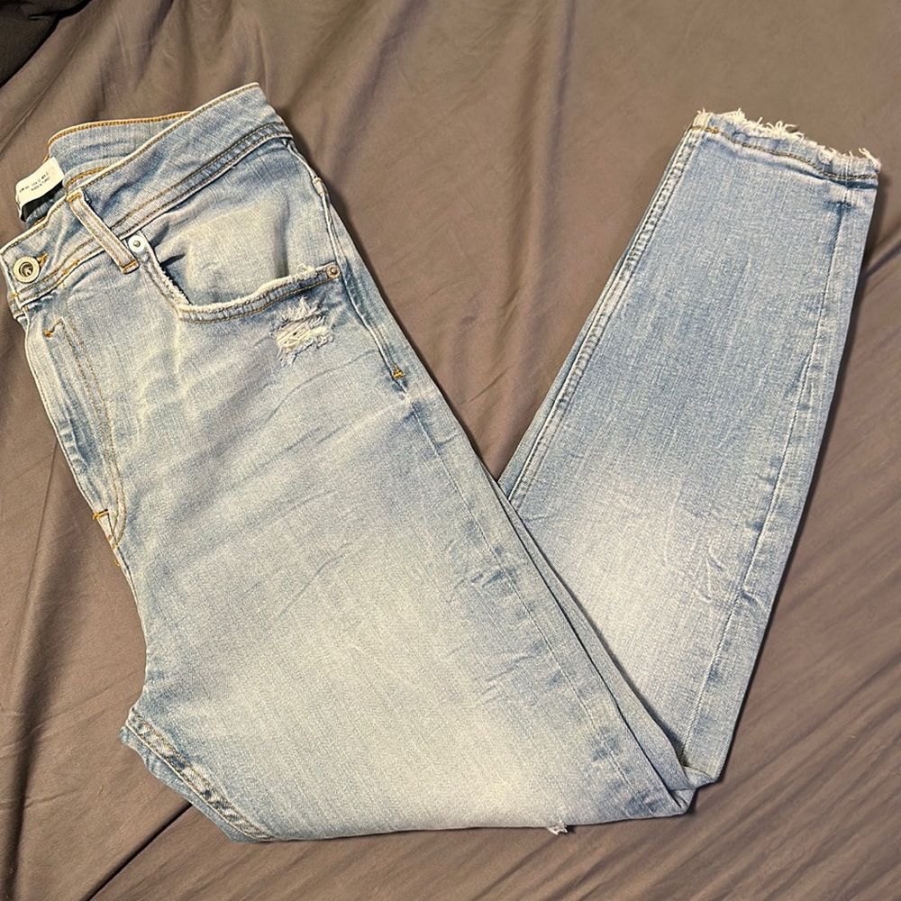 Zara light blue skinny jeans